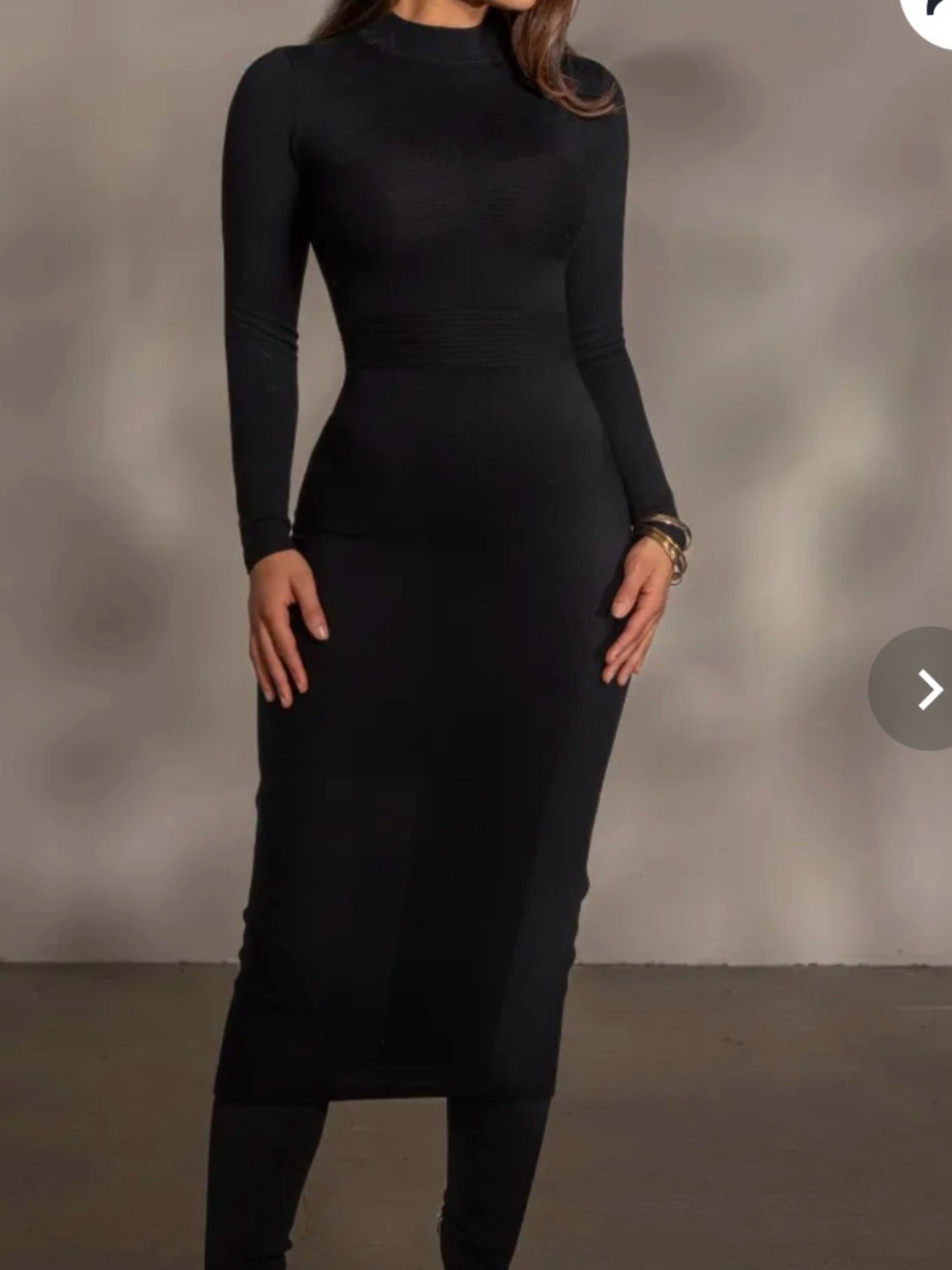 JLuxLabel Black Knit Midi Dress